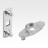 Adaptadores de acero, acero inoxidable o cinc para barras