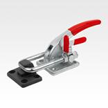 Dispositivos de sujeción de cazoleta de acero o acero inoxidable, horizontales, versión para cargas pesadas con placa de retención y bloqueo de seguridad hasta 34000N