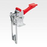 Dispositivos de sujeción de cazoleta de acero o acero inoxidable, verticales con placa de retención y cierre de seguridad hasta 9000N