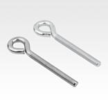 Tornillos de argolla de tipo 48 de acero o acero inoxidable