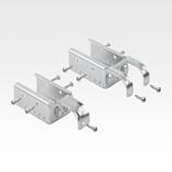 Soportes de enganche variables de Ø 30 de acero para pistas de rodillos de acero