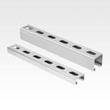 Carriles de montaje de perfil en C del sistema 41, perforados