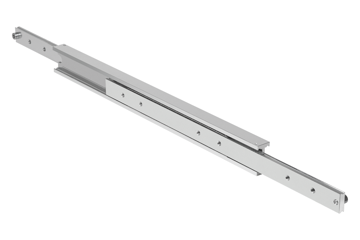 Carriles telescópicos de acero, compactos, extensión completa, capacidad de carga hasta 420 kg