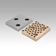 Placas de deslizamiento de bronce o acero, sin mantenimiento, forma C