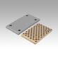 Placas de deslizamiento de bronce o acero, sin mantenimiento, forma D