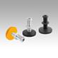 Pies regulables de acero
 con tornillo hueco

