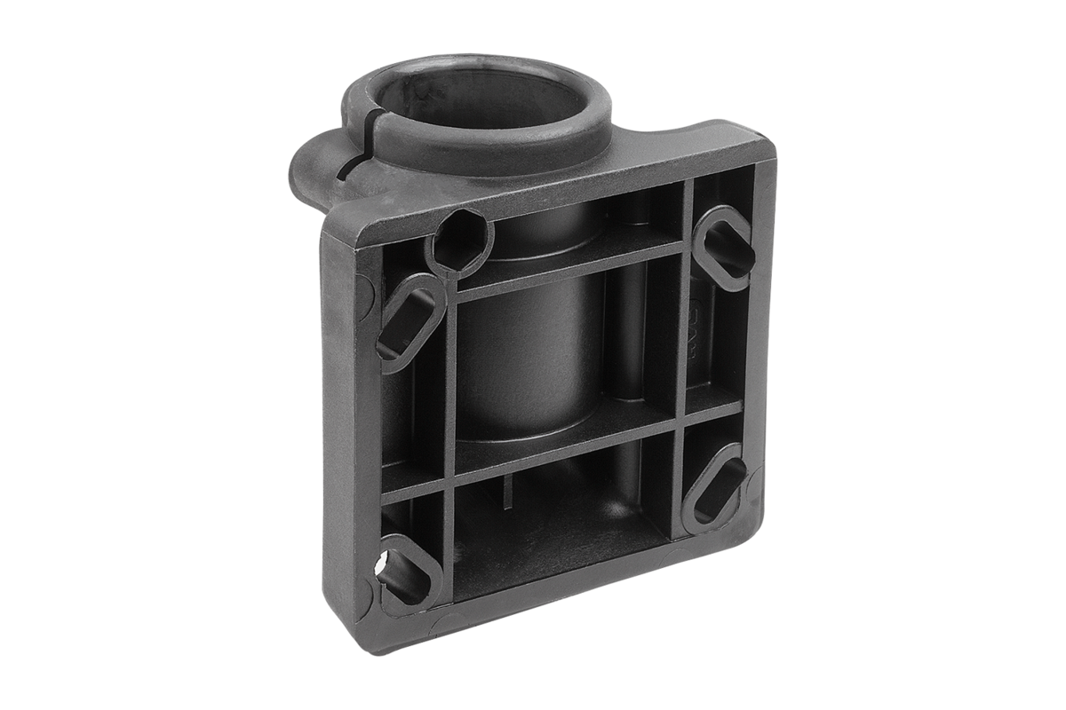 Cabezal de soporte lateral de plástico para conector de tubos redondos, forma C