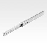 Guías telescópicas de acero inoxidable para montaje lateral, extensión parcial a ambos lados, capacidad de carga hasta 18 kg