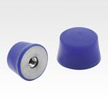 Topes de goma de acero inoxidable de tipo EK, cónicos con rosca interior, 
azul conforme con FDA
