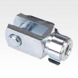 Articulaciones de horquilla de acero con muelle de encaje a presión 
DIN 71752