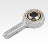Vástagos articulados con cojinete de deslizamiento, rosca exterior, acero, DIN ISO 12240-1 sin mantenimiento