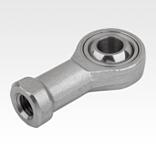 Vástagos articulados con cojinete de deslizamiento, rosca interior, acero inoxidable, DIN ISO 12240-1 sin mantenimiento