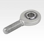 Vástagos articulados con cojinete de deslizamiento, rosca exterior, versión estrecha, DIN ISO 12240-1 sin mantenimiento