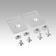 Placas de conector para luces LED con ranura