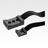 Zócalo con banda de velcro para el montaje con tornillos