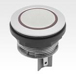 Pulsadores con iluminación de anillo, versión integrada Ø 22,3 mm,
 con conexión de conector plano, compactos