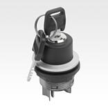 Pulsadores de llave, versión integrada Ø 22,3 mm
con conexión de conector plano, compactos