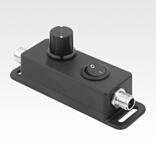 Unidad de mando de atenuador 24V DC con conector macho/hembra M12 con codificación A