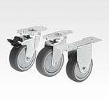 Rodillos guía y ruedas fijas de acero para aparatos, superficie de rodadura de TPU para perfiles de aluminio