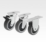 Rodillos guía y ruedas fijas de acero para aparatos, superficie de rodadura de TPU con conductividad eléctrica para perfiles de aluminio