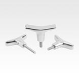 Empuñadura en T de acero inoxidable con rosca exterior para Hygienic USIT® arandela de junta y apoyo Freudenberg Process Seals