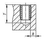 Insertos roscados autorroscantescon perforaciones de corte