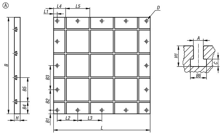 Perfiles de aluminio de ranura en T de 1.181 in x 1.181 in con ranura en T  de 0.315 in corte a longitud 1.969 in, perfil de extrusión de aluminio 3030