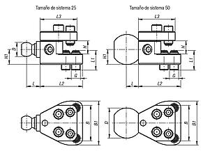 Garra de sujeción para la unidad de amarre telescópica