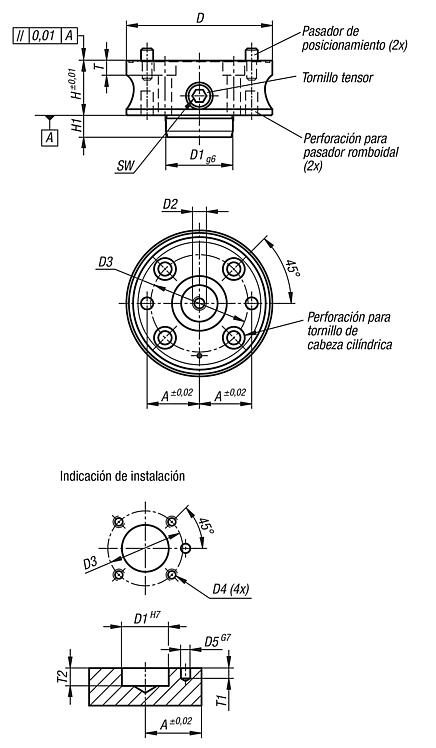 Soportes para pinza de sujeción