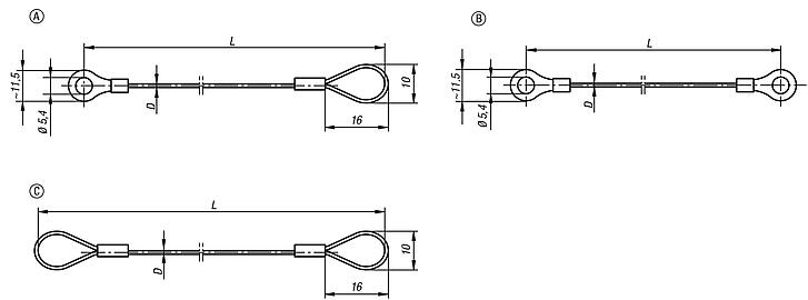 Cables de retención