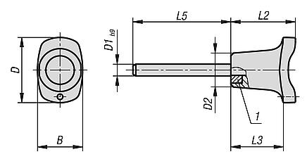 Pernos enchufables con seguro axial magnético, pulgadas