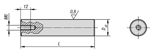 Pernos de centrado para perforación de alineación