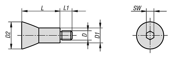 Conos de tracción para pinzas de sujeción interior