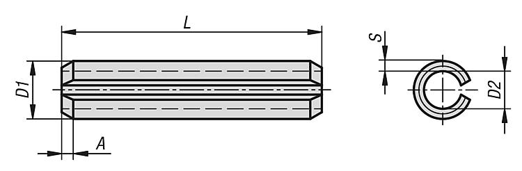 Pasadores de horquilla (0.315 in x 3.150 in), 8 unidades, clavijas de  sujeción de acero al carbono de cabeza plana de un solo orificio para