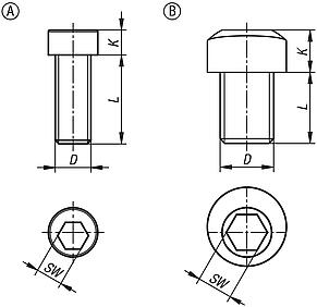 Tornillos de repuesto para tornillos excéntricos de sujeción