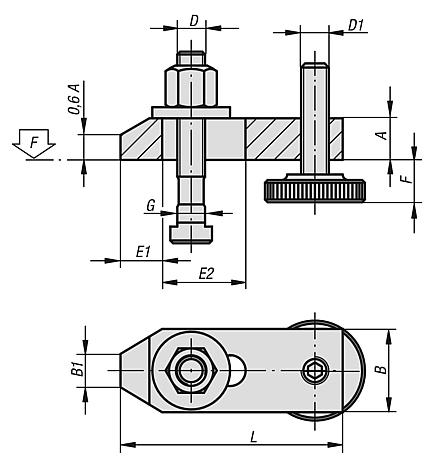 Hierros de sujeción con tornillos