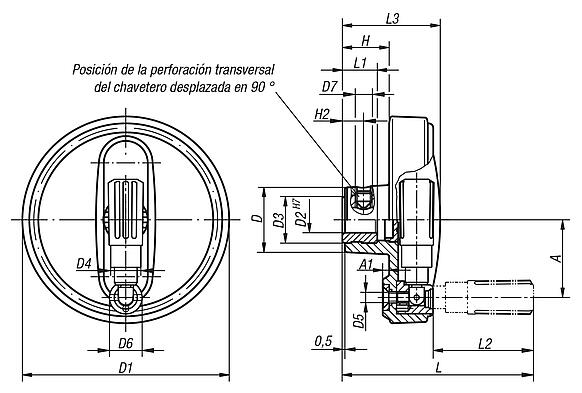 Volantes con empuñadura cilíndrica plegable