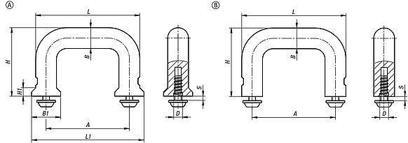 Empuñaduras de dedos redondas de plástico
