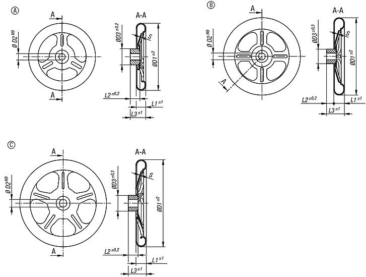 Volantes de radios de acero inoxidable