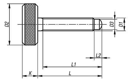 Tornillos moleteados