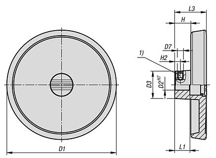 Volantes de disco de aluminio sin empuñadura