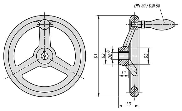 Volantes DIN 950 de aluminio