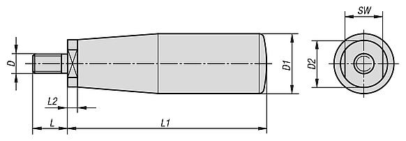 Empuñaduras cilíndricas giratorias