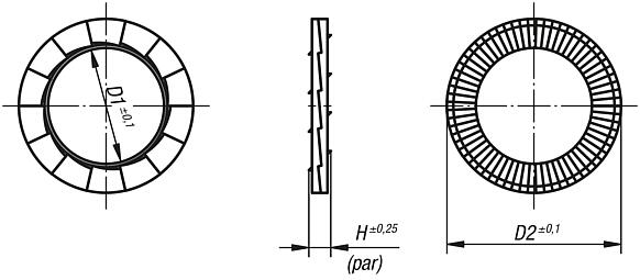 Arandelas de seguridad de cuña DIN 25201