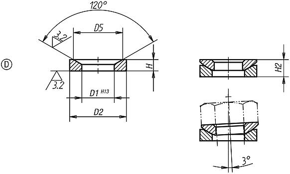 Cojinetes cónicos, forma D DIN 6319, serie 10/01