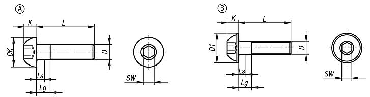 Tornillos con cabeza semicircular aplastada DIN EN ISO 7380