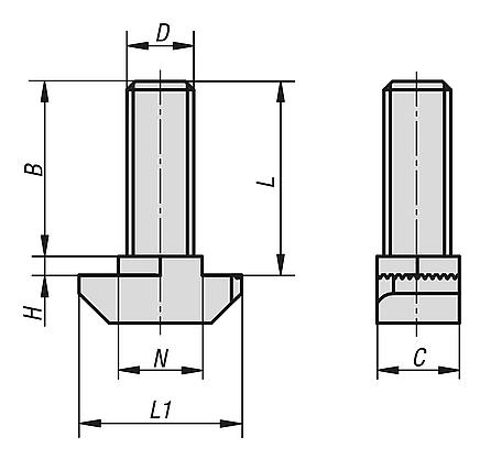 Tornillos con cabeza de martillo