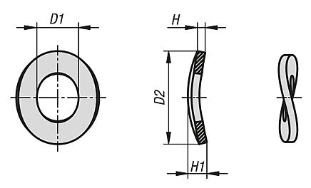 Arandelas elásticas DIN 137 B