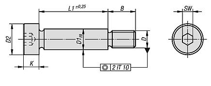 Tornillos de ajuste con pieza adicional similares a ISO 7379