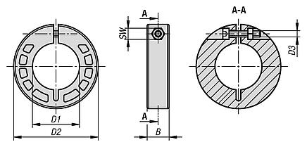 Anillos de apriete de plástico